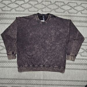 H&M Men's Faded Black Crewneck Sweater